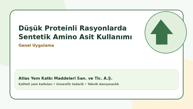 Düşük Proteinli Rasyonlarda Sentetik Amino Asit Kullanımı