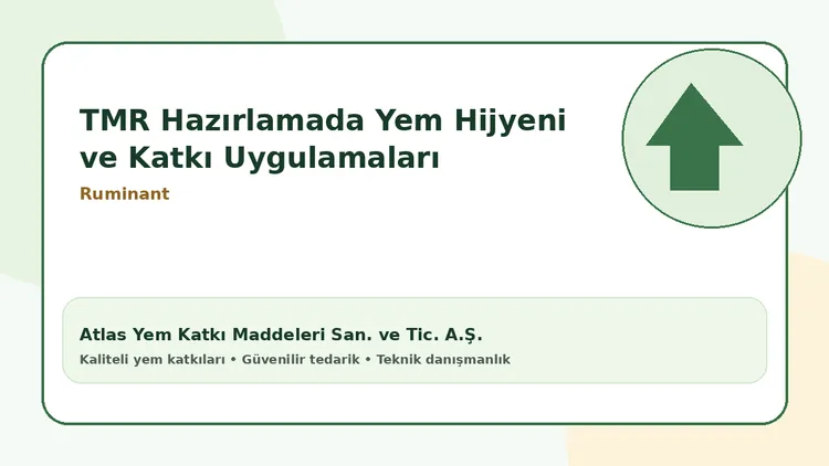 TMR Hazırlamada Yem Hijyeni ve Katkı Uygulamaları